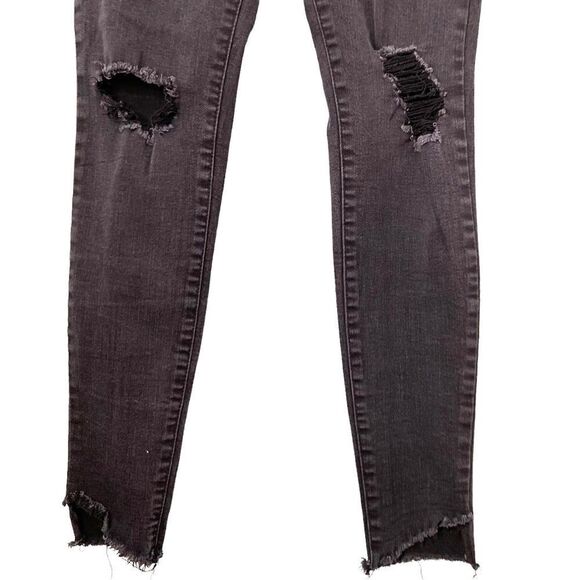 Wild Fable Skinny Distressed Jeans in Black Size 0 - Picture 4 of 5